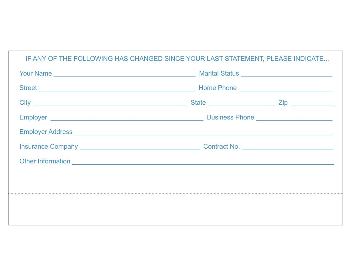 Blank form with fields for personal and contact information on a white background