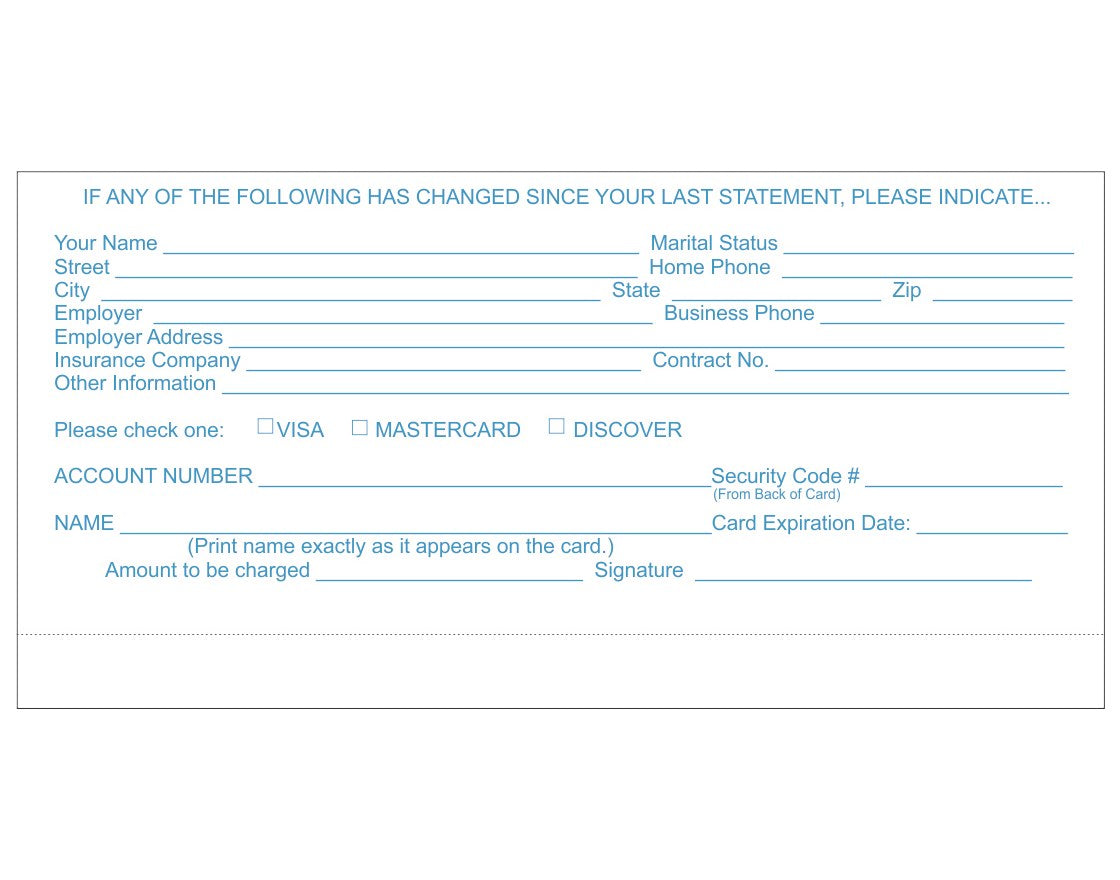 Credit card authorization form with fields for personal information and payment details.