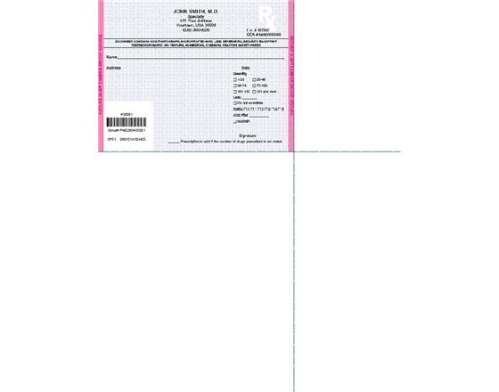 California Rx Paper RxL775