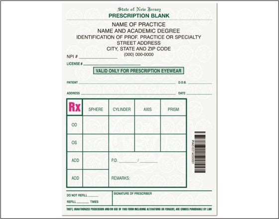 New Jersey Eyeware Pad