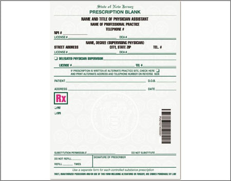 New Jersey Physician Assistant Pad