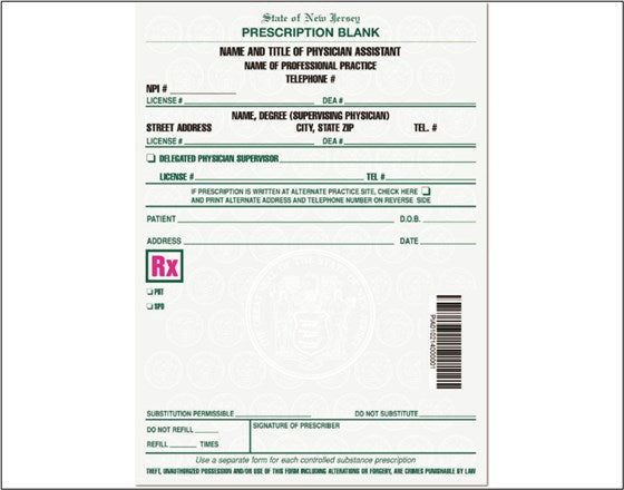 New Jersey Physician Assistant Pad