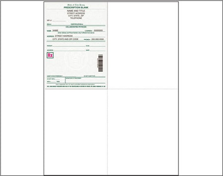 New Jersey Rx Paper APN Format