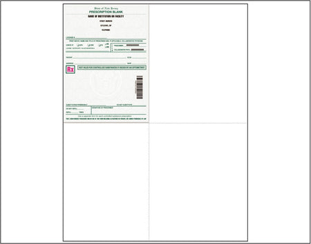 New Jersey Rx Paper Facility Format