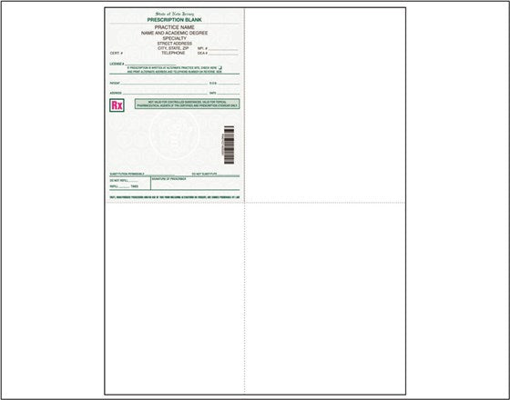 New Jersey Rx Paper OD Format