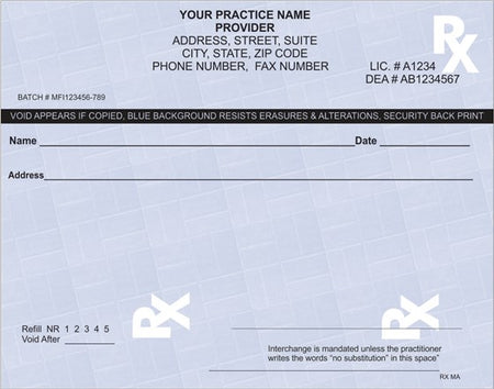 Massachusetts Prescription Pads