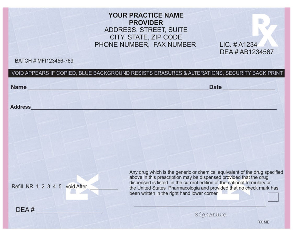 Maine Prescription Pads