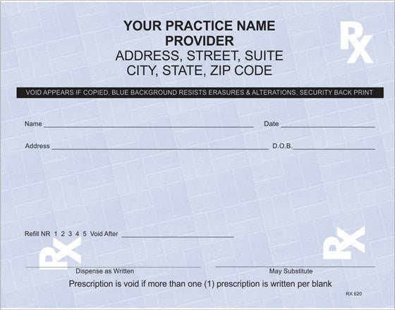 RX620 Prescription Pads