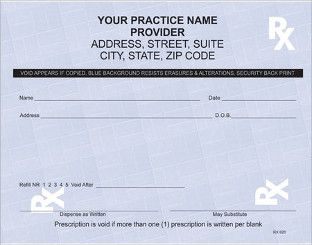 RX620 Prescription Pads