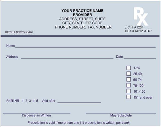 Indiana Prescription Pads