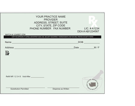 Washington Prescription pads