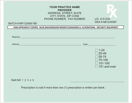 West Virginia prescription Pads